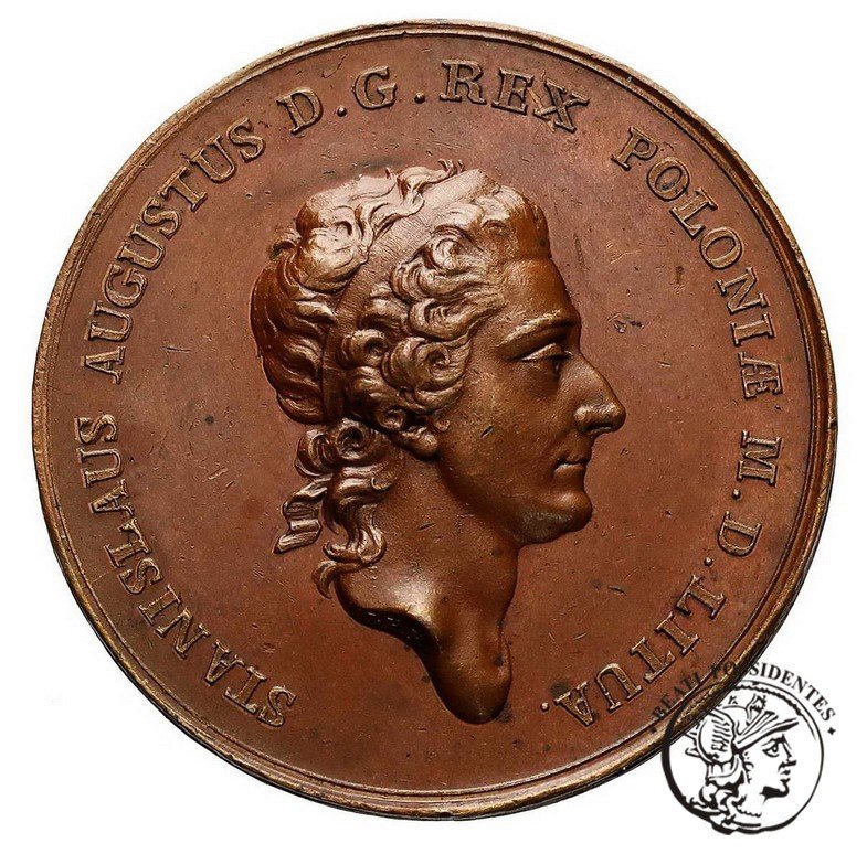 Stanisław August Poniatowski Medal MERENTIBUS brąz Warszawa st. 1-