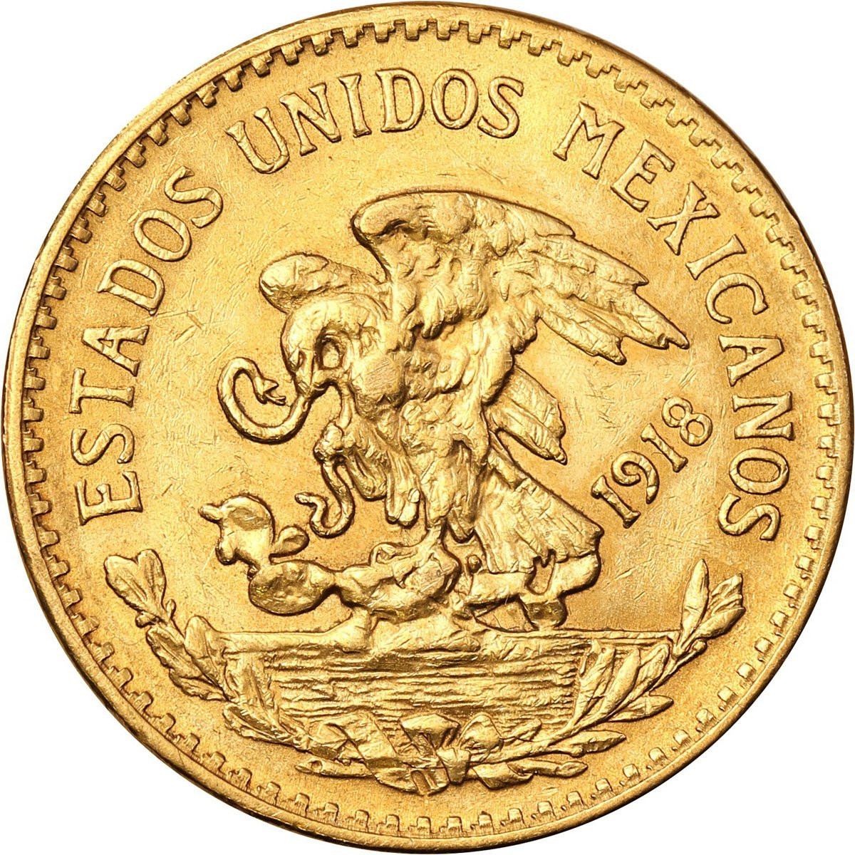 Meksyk 20 Pesos 1918 - STARE bicie