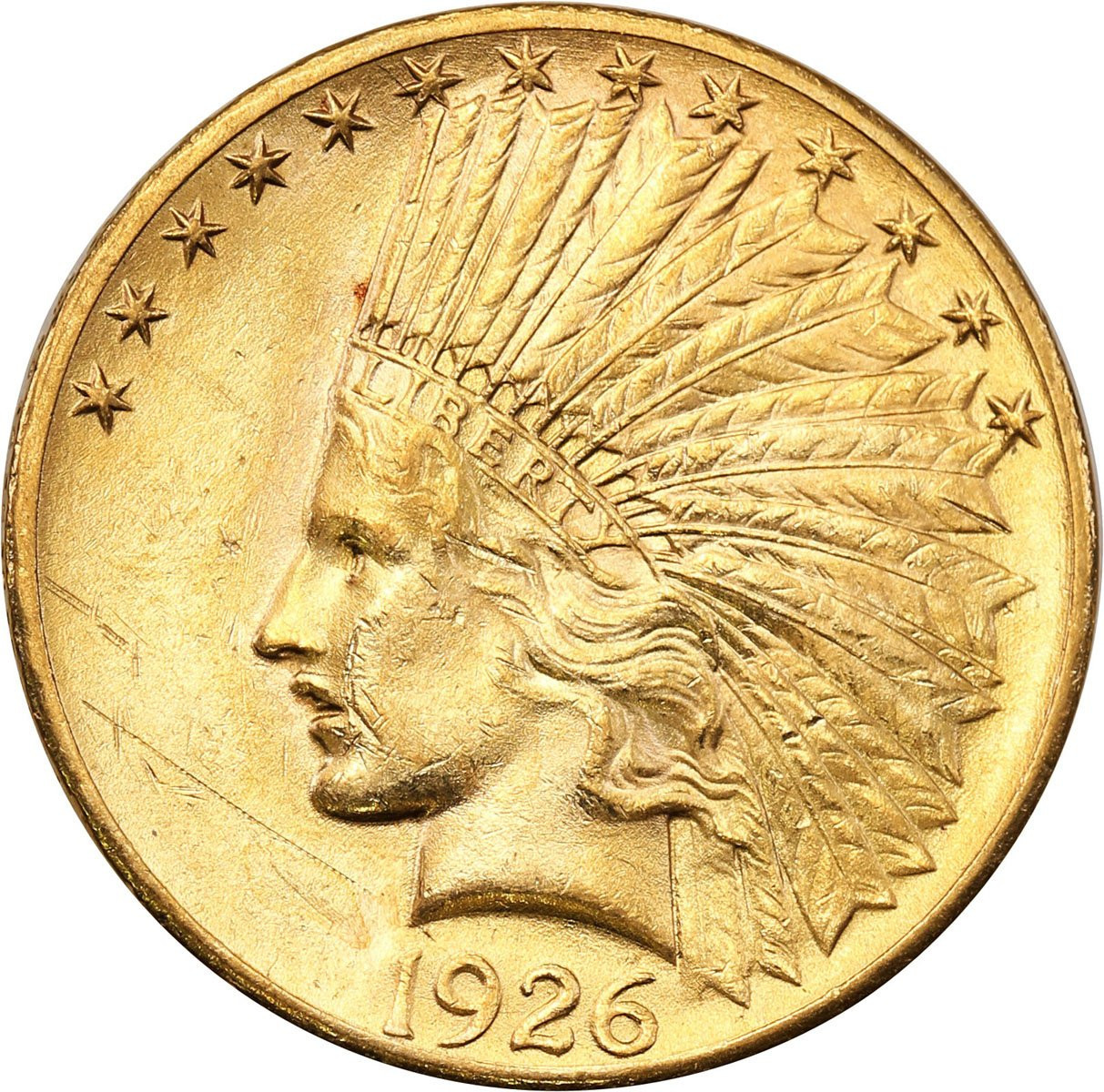 USA. 10 $ dolarów 1926 Indianin D - Denver