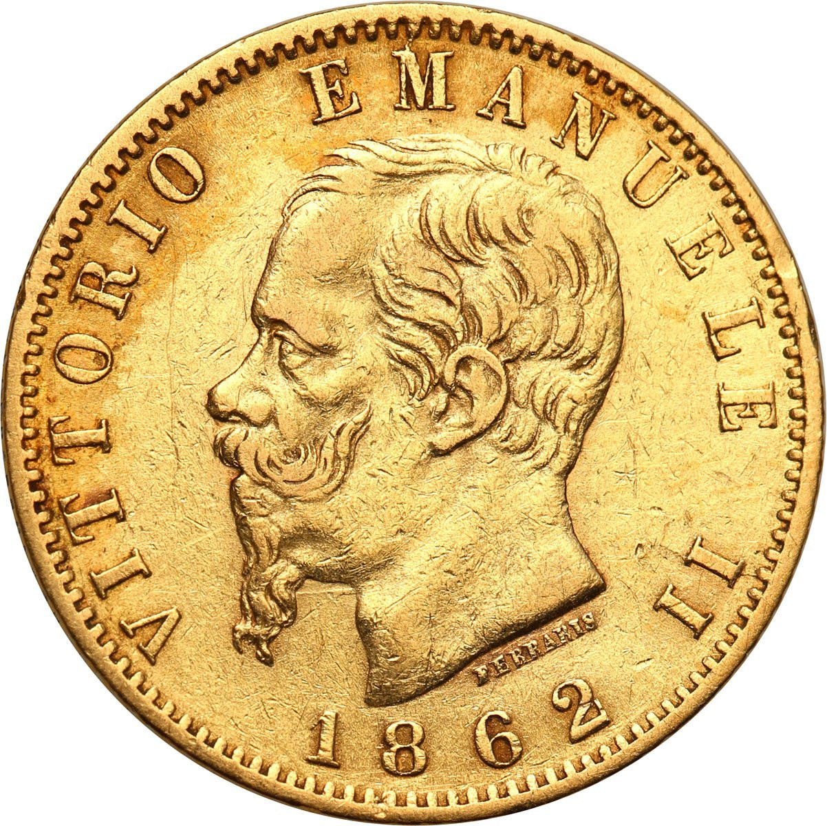 Włochy 20 Lirów 1862 Emanuel II st.1