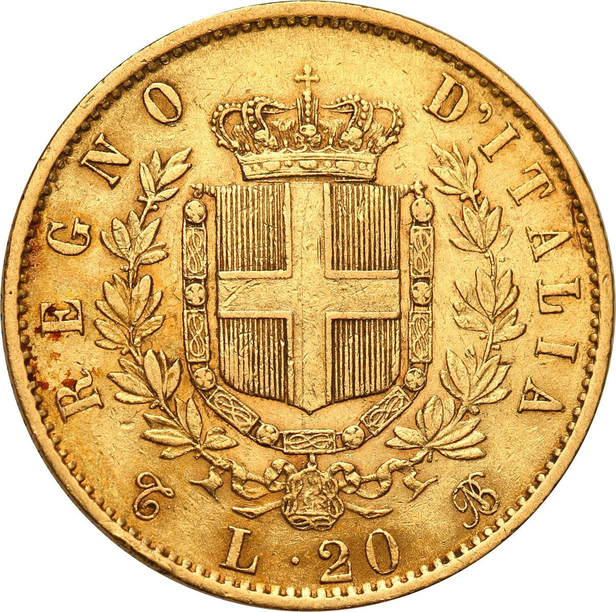 Włochy 20 Lirów 1862 Emanuel II st.1