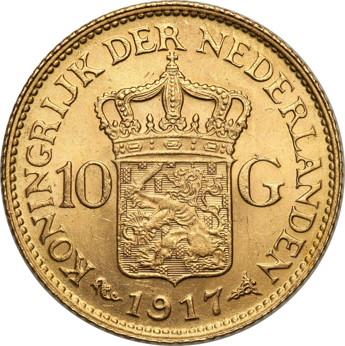Holandia 10 Guldenów 1917 Wilhelmina