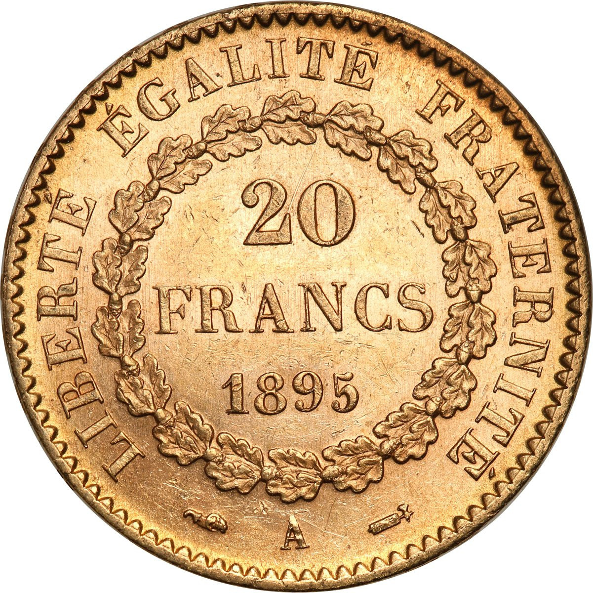 Francja III Republika 20 franków 1895 A Paryż ANIOŁ