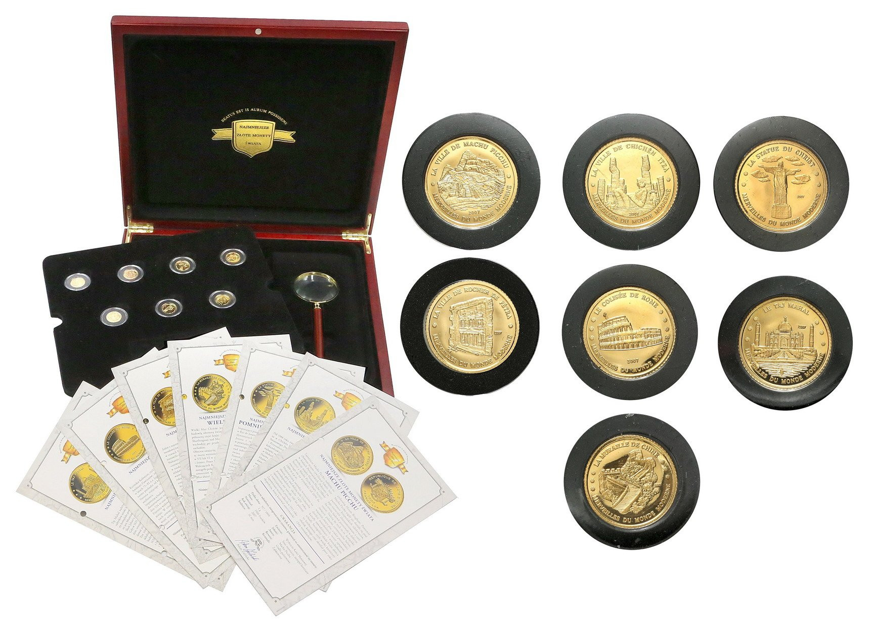 Wybrzeże Kości Słoniowej 1500 franków 2007 Najmniejsze złote monety świata 7 szt