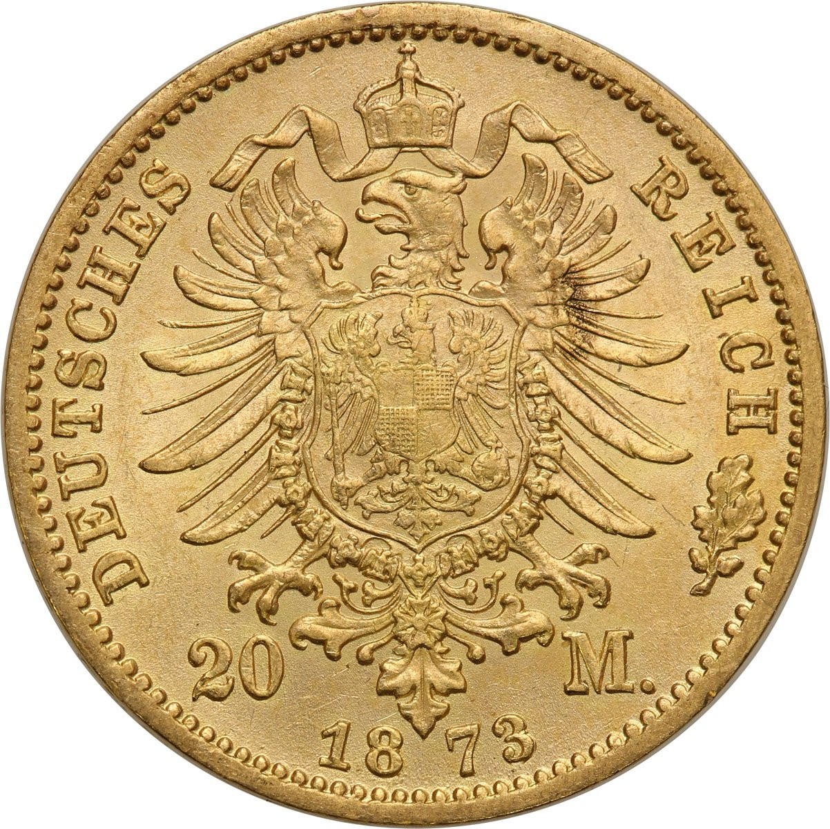 Niemcy Prusy 20 Marek 1873 C Frankfurt