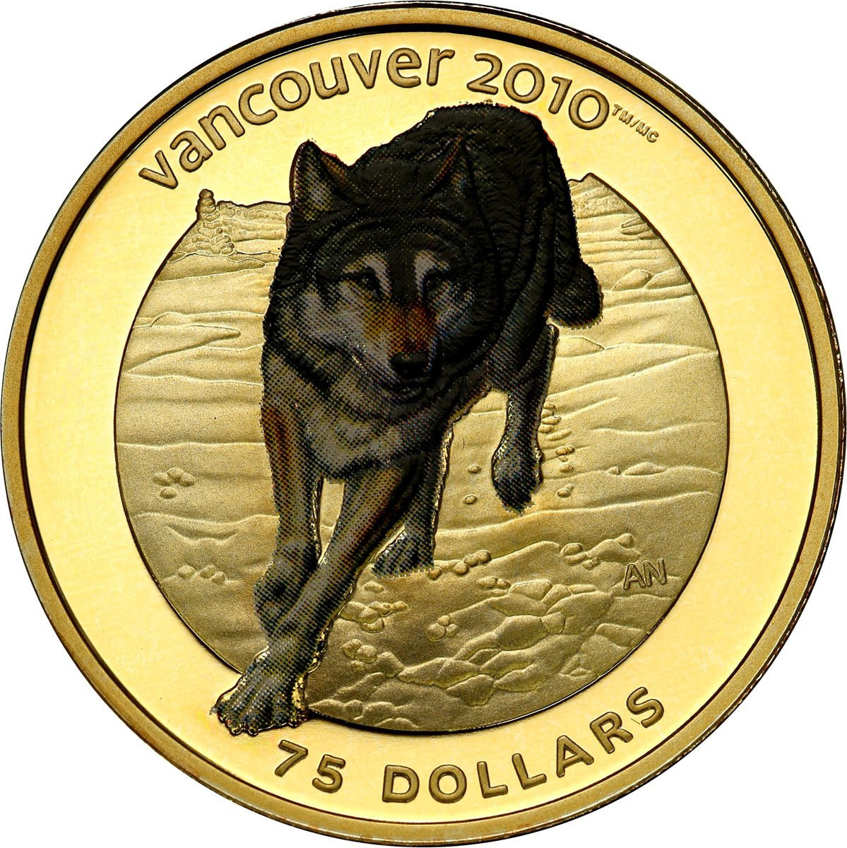 Kanada. 75 dolarów Igrzyska Olimpijskie Vancouver 2010 - Wilk