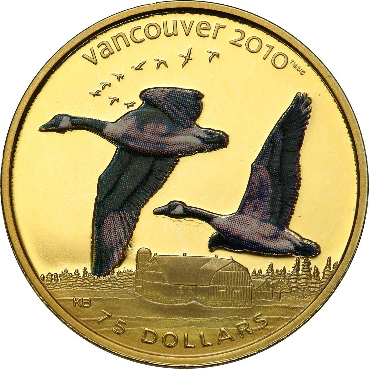 Kanada. 75 dolarów Igrzyska Olimpijskie Vancouver 2010 - Gęś kanadyjska