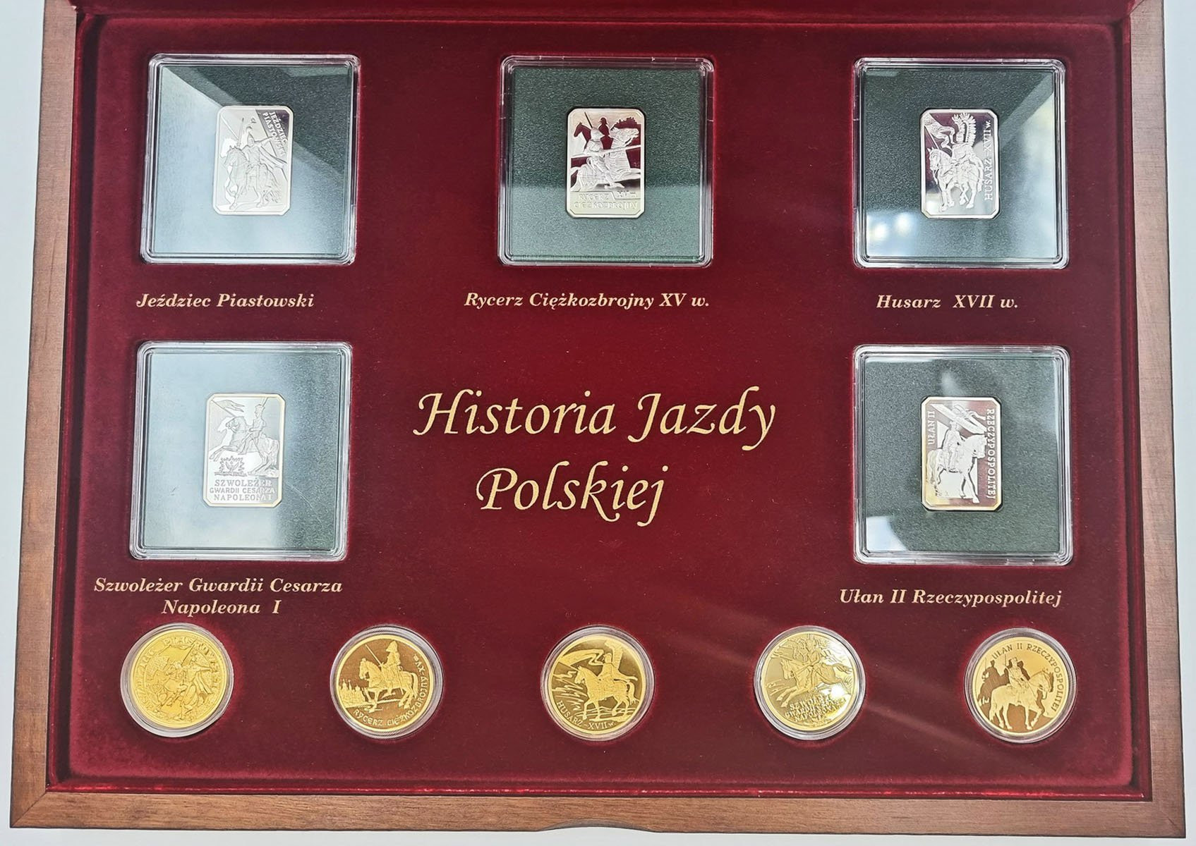 Historia jazdy polskiej - zestaw 10 monet ZŁOTO i SREBRO