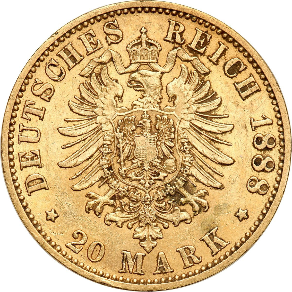Niemcy. Prusy 20 Marek 1888 A Friedrich III
