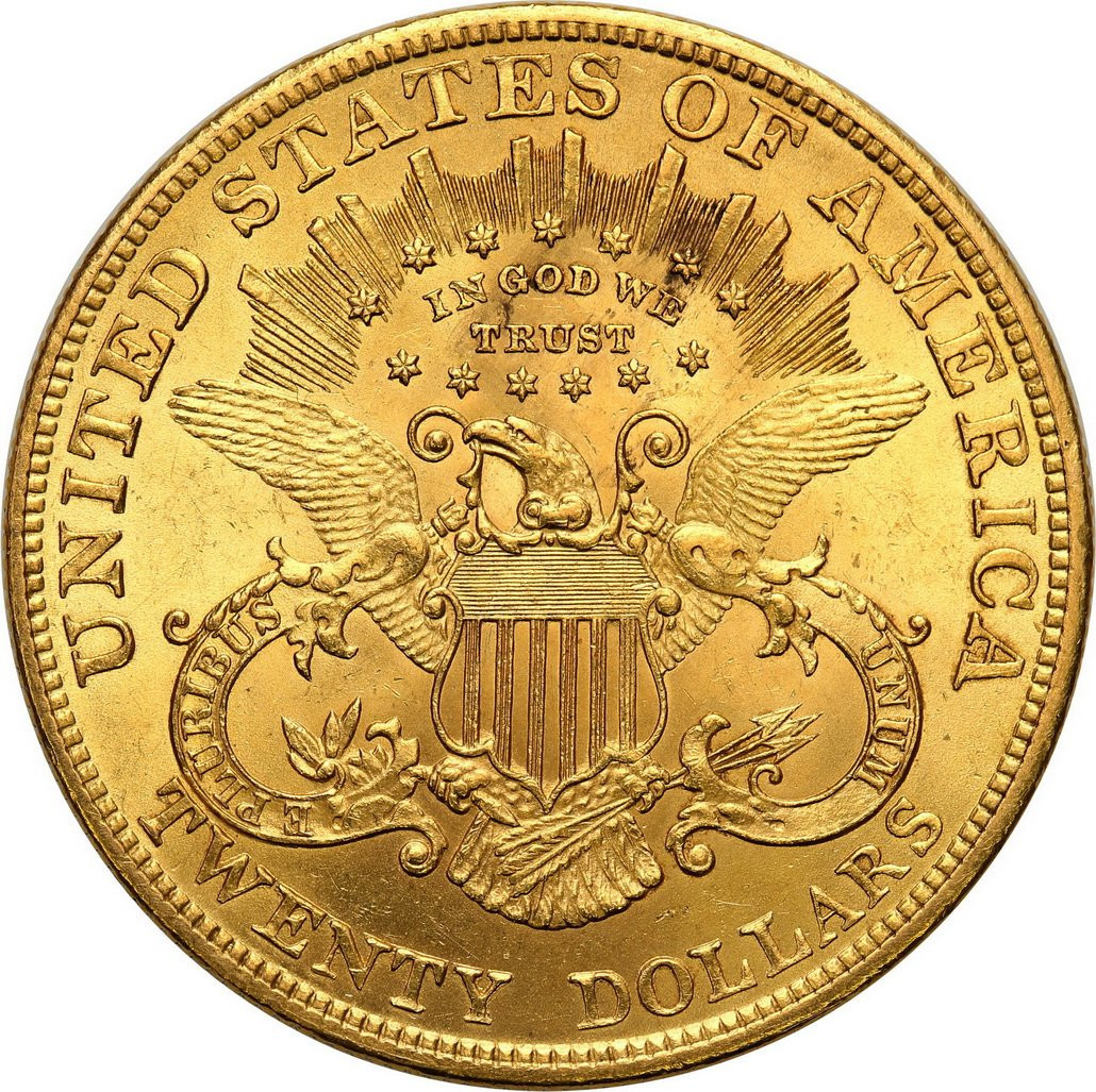 USA. Złote 20 dolarów 1904 Filadelfia Liberty