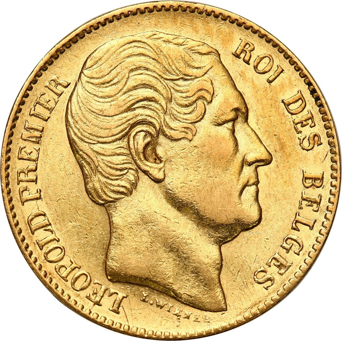 Belgia. Leopold I 20 franków 1865 , Wianuszek - Rzadsze
