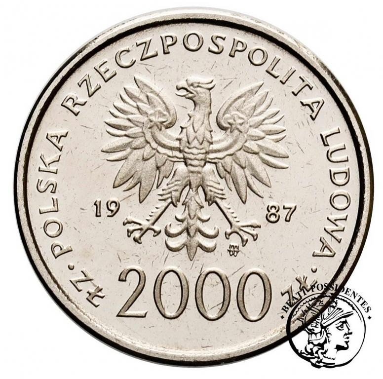Polska PRL PRÓBA Nikiel 2000 zł 1987 Jan Paweł II st.L