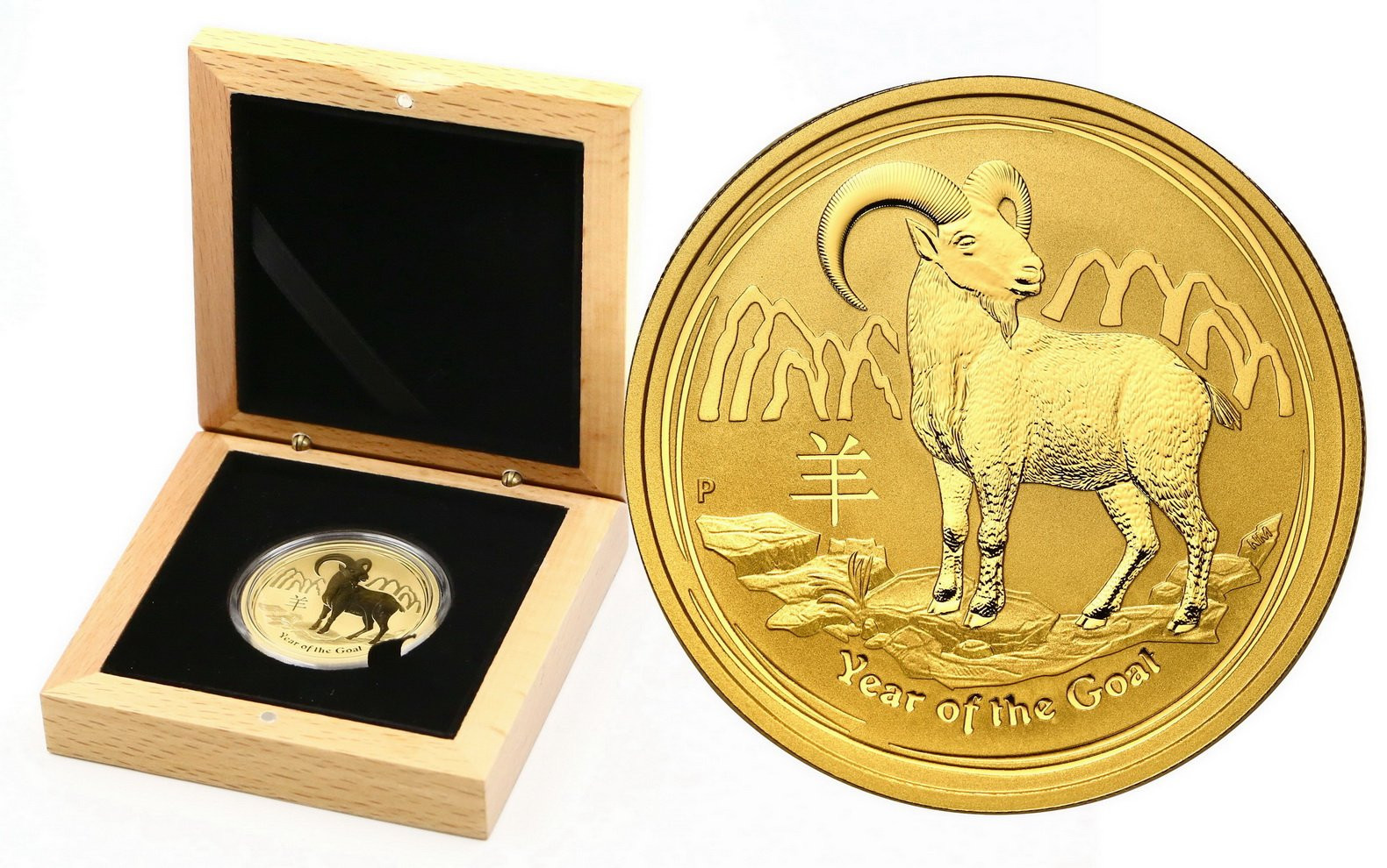 Australia. Złote 100 dolarów 2015 - ROK KOZY - 1 uncja złota
