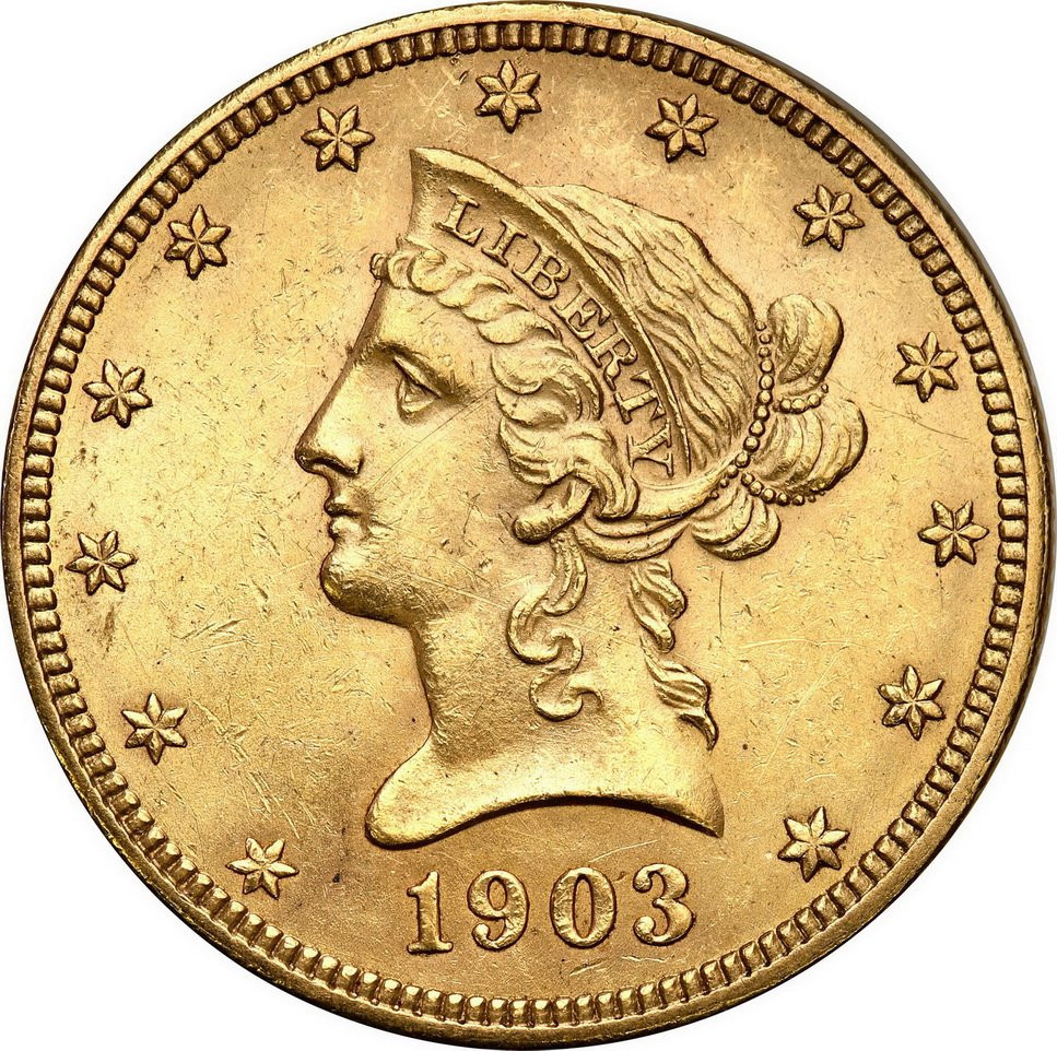 USA. Złote 10 dolarów Liberty 1893 Filadelfia