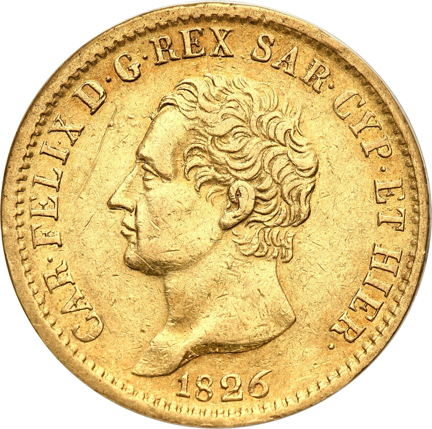Włochy Sardynia 20 Lirów 1826 (orzeł)
