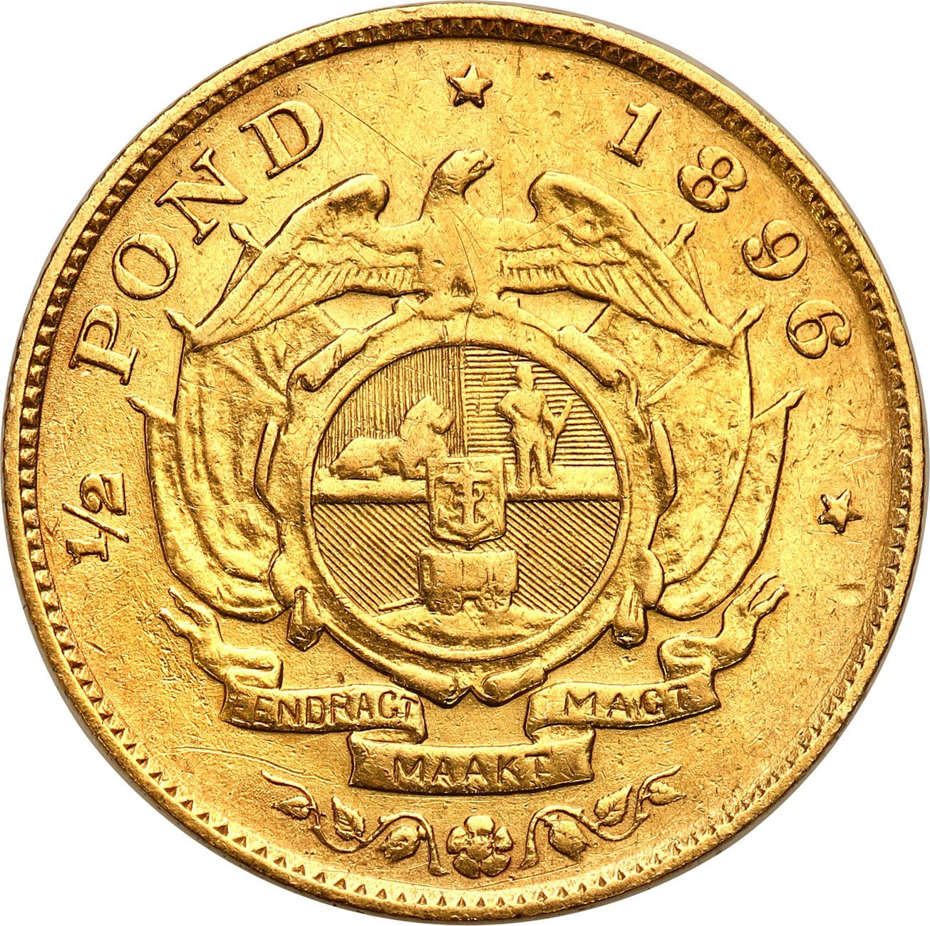 RPA. 1/2 funta 1896 Kruger - RZADSZY
