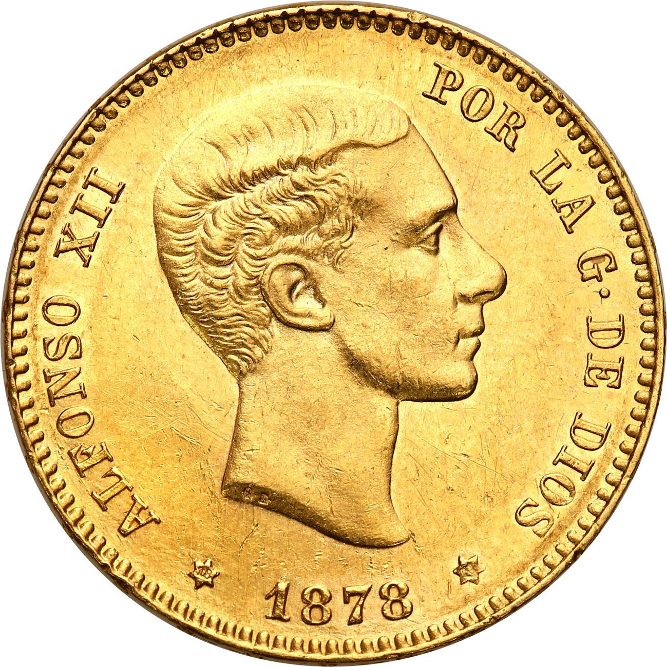 Hiszpania. Alfons XII 25 Pesetas 1878