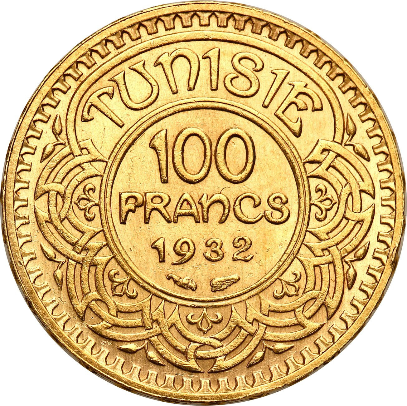 Tunezja. 100 franków 1932 Paryż - PIĘKNE