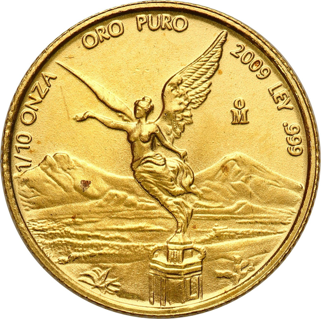 Meksyk. Anioł 1/10 onza 2009 - 1/10 uncji złota