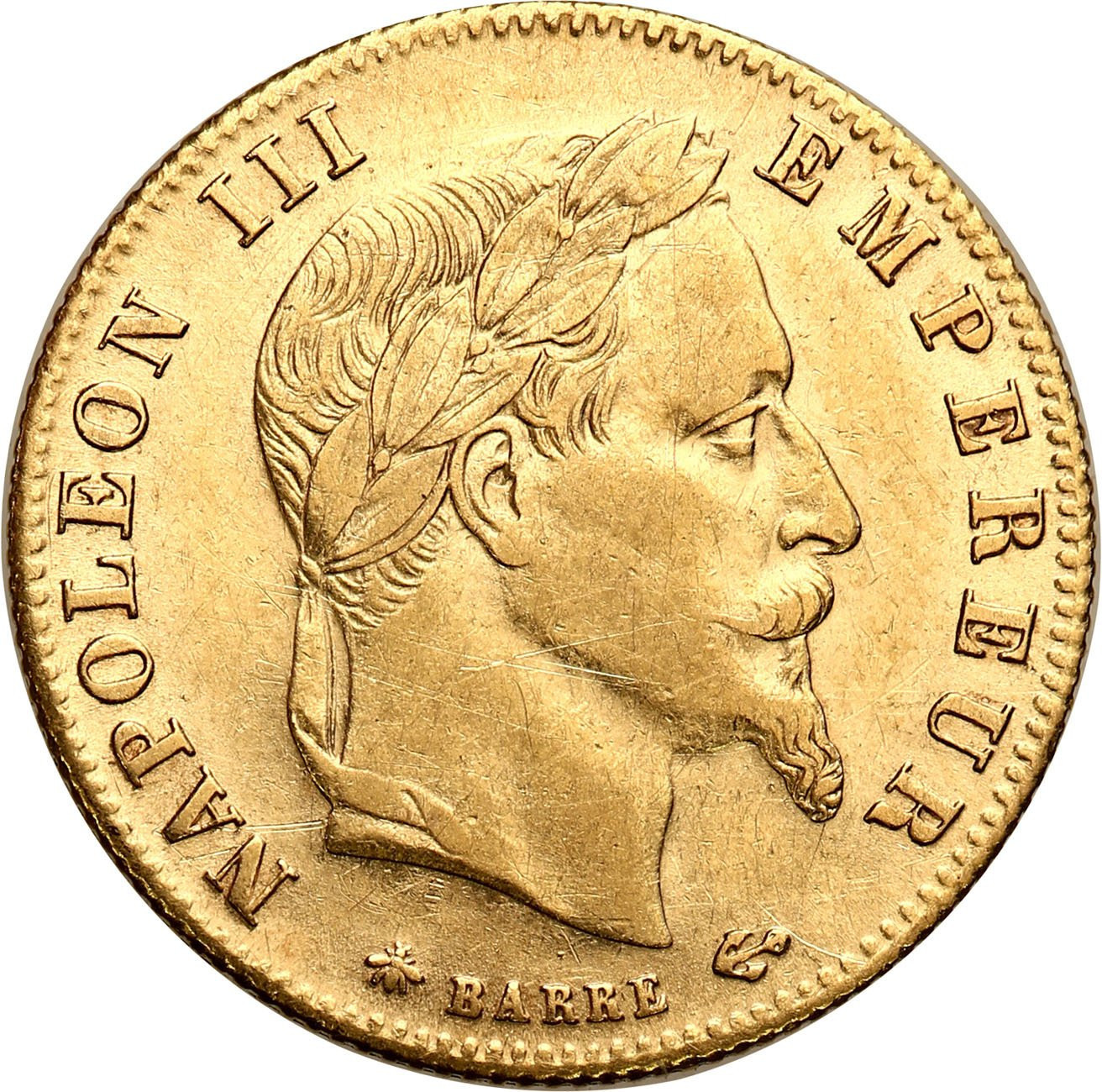 Francja. Napleon III 5 franków 1867 Paryż