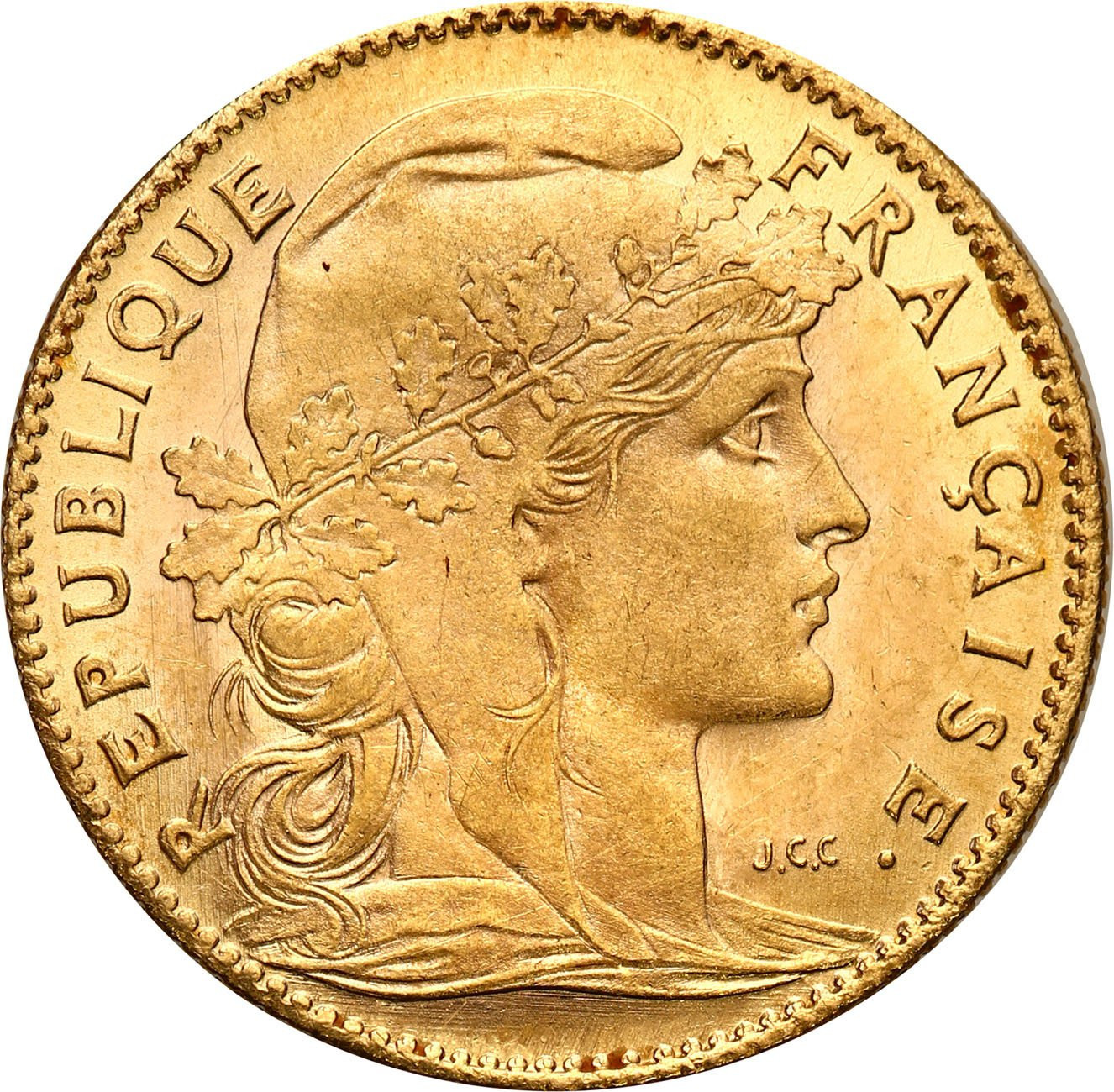 Francja. 10 franków 1910 Kogut - PIĘKNE