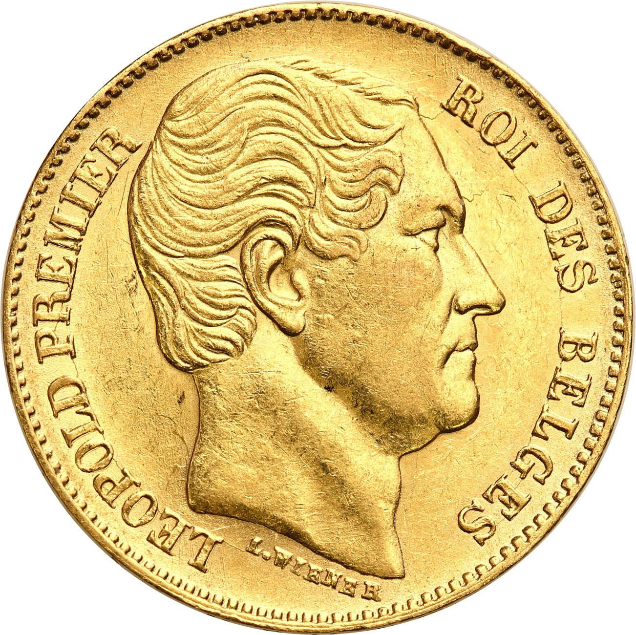 Belgia. 20 Franków 1865 Leopold I - PIĘKNE
