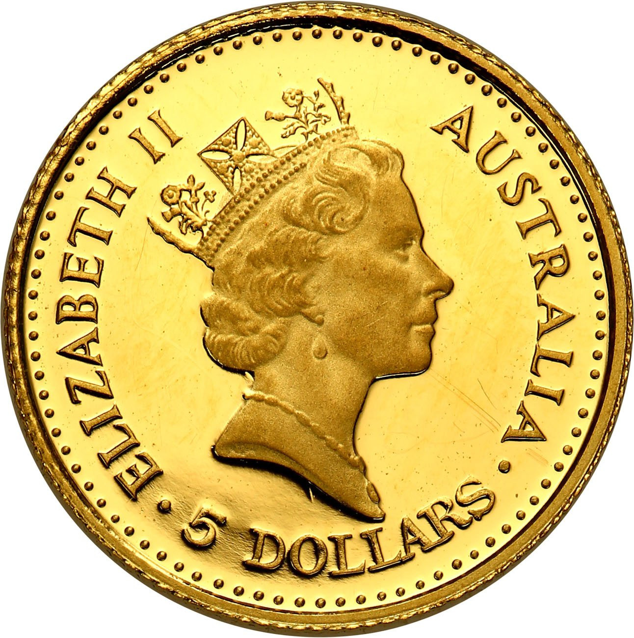 Kanada 5 dolarów 1989 Kangur - 1/20 uncji złota
