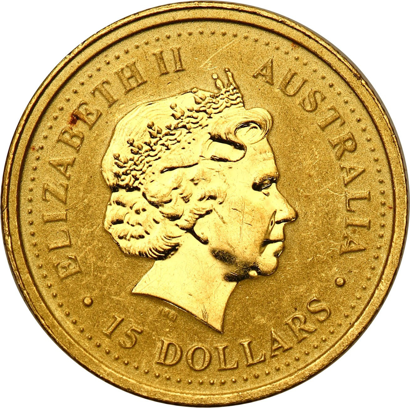 Australia. Złote 15 dolarów Koziorożec 2003 - 1/10 uncji złota