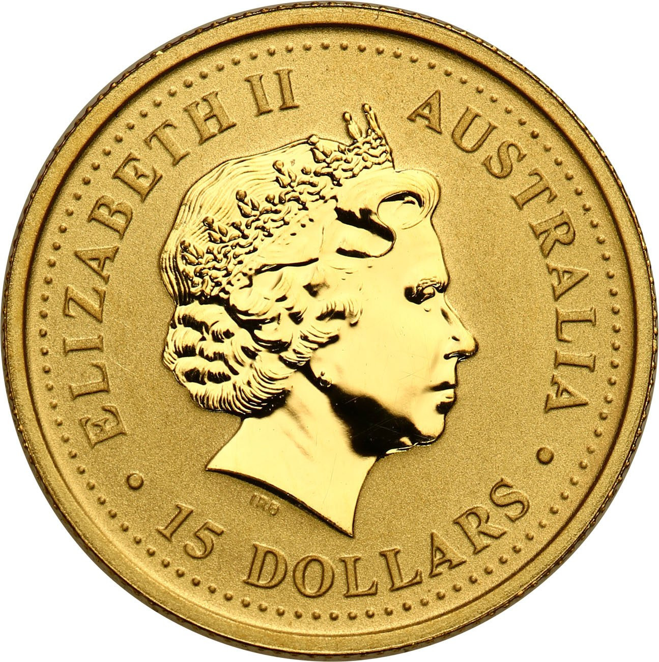 Australia. Złote 15 dolarów Kangur 2003 - 1/10 uncji złota