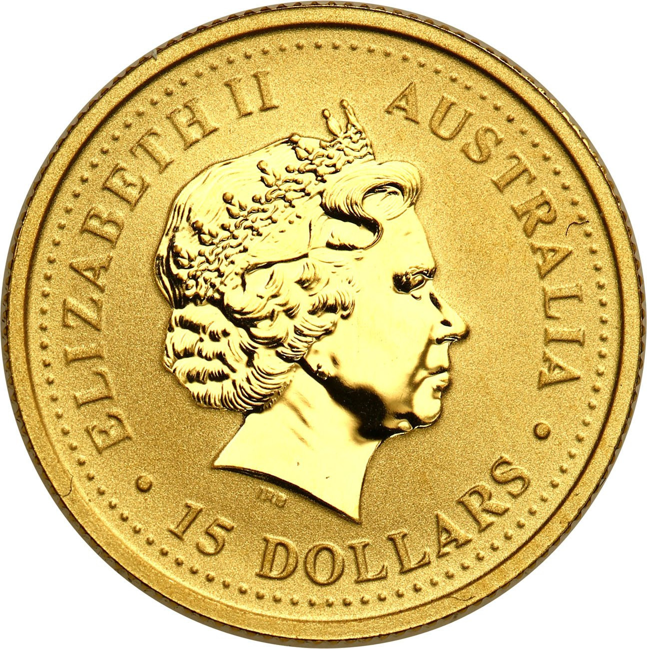 Australia. Złote 15 dolarów Kangur 2002 - 1/10 uncji złota