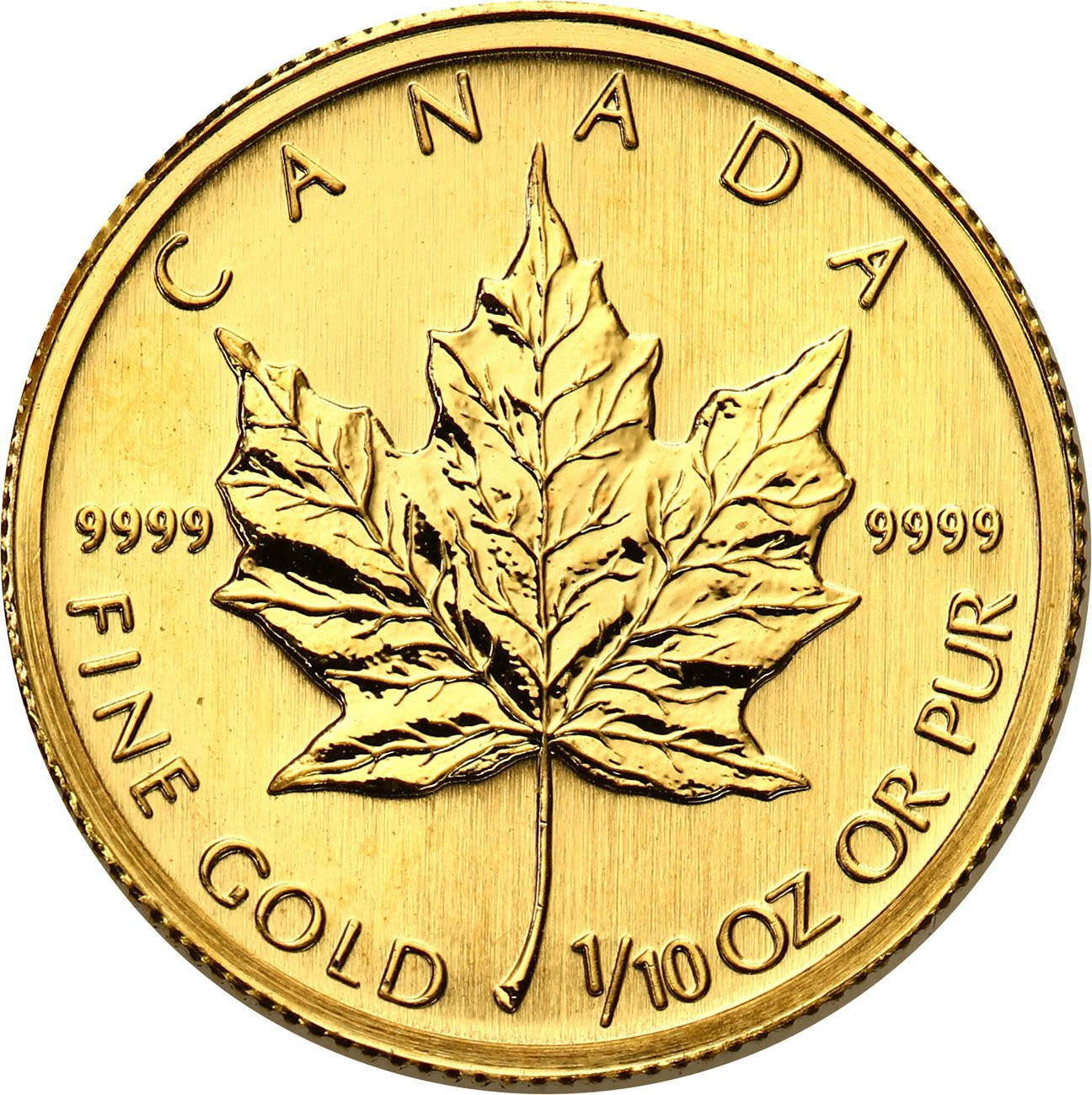 Kanada. 5 dolarów 2009 liść klonowy - 1/10 uncji złota