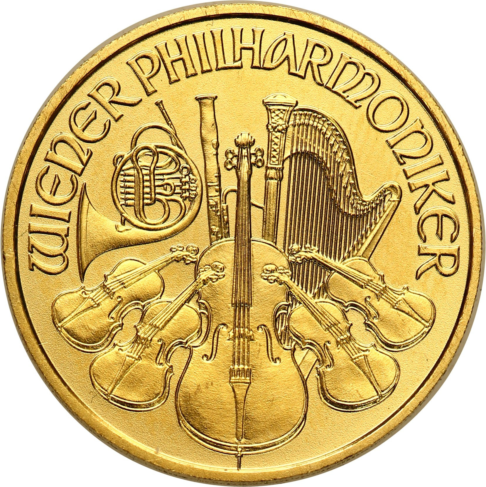 Austria. 10 Euro 2014 Filharmonicy - 1/10 uncji złota