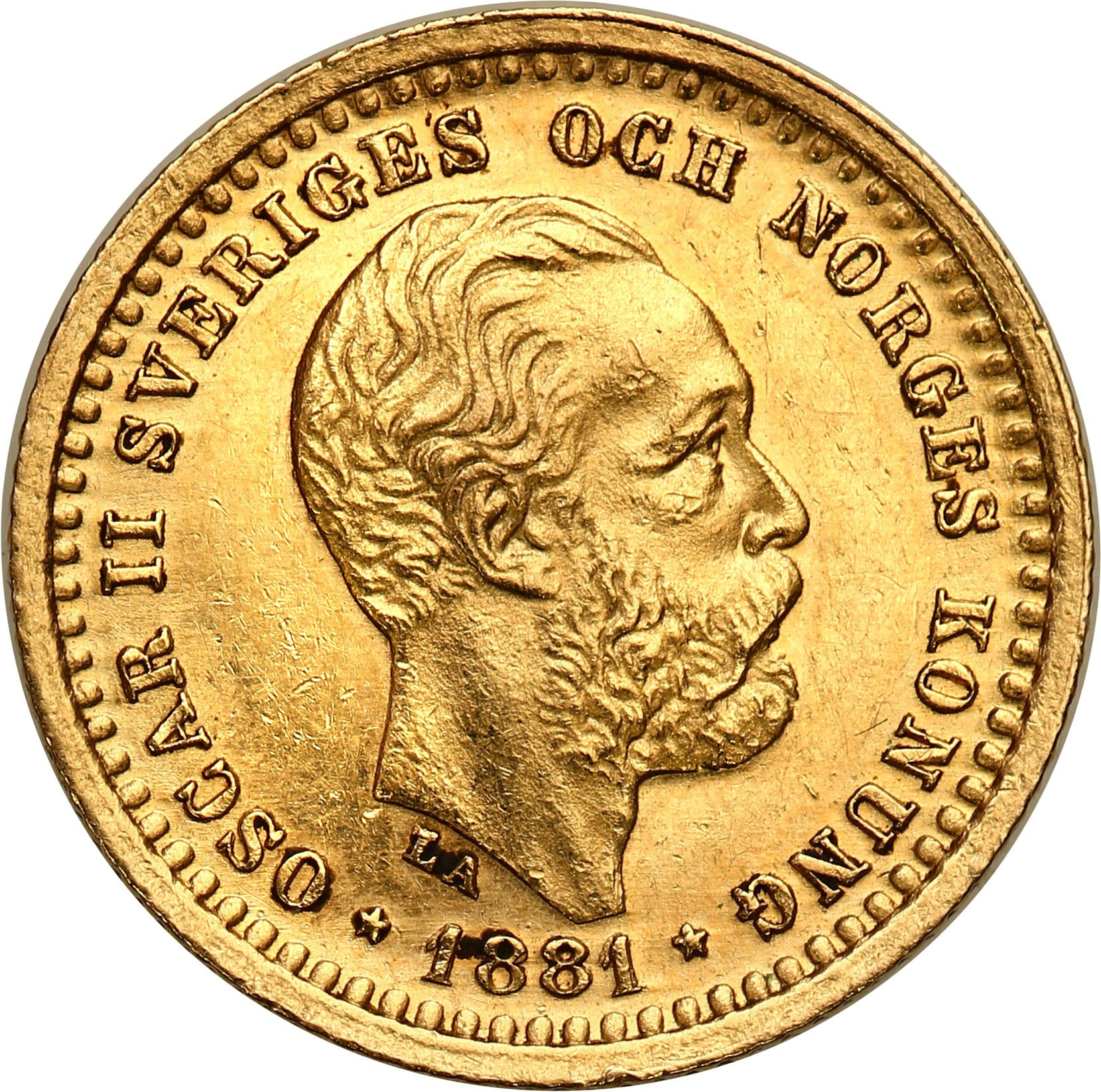 Szwecja. Oskar II 5 Koron 1881