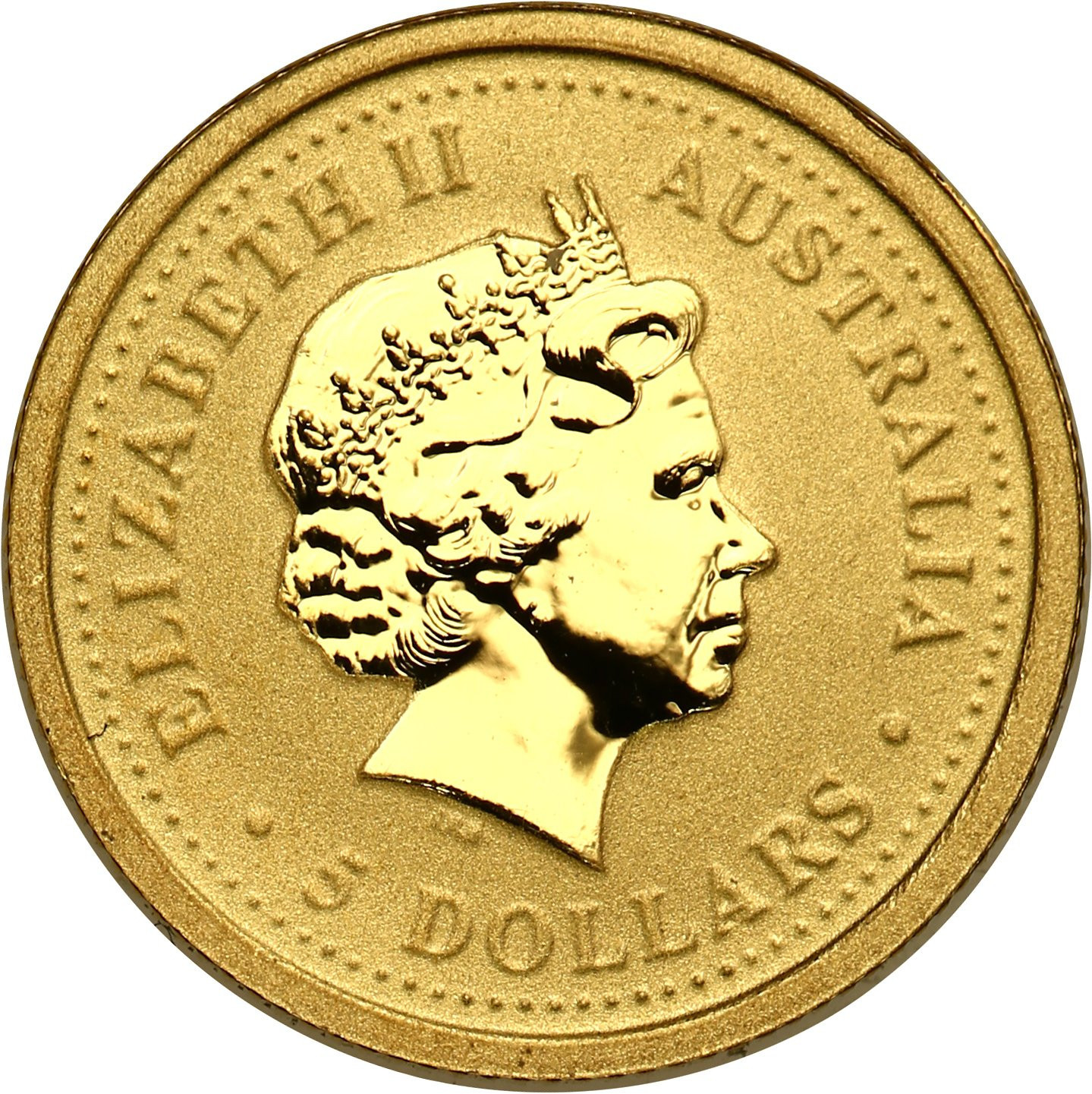 Australia. Złote 5 dolarów 2000 - ROK SMOKA  - 1/20 uncji złota