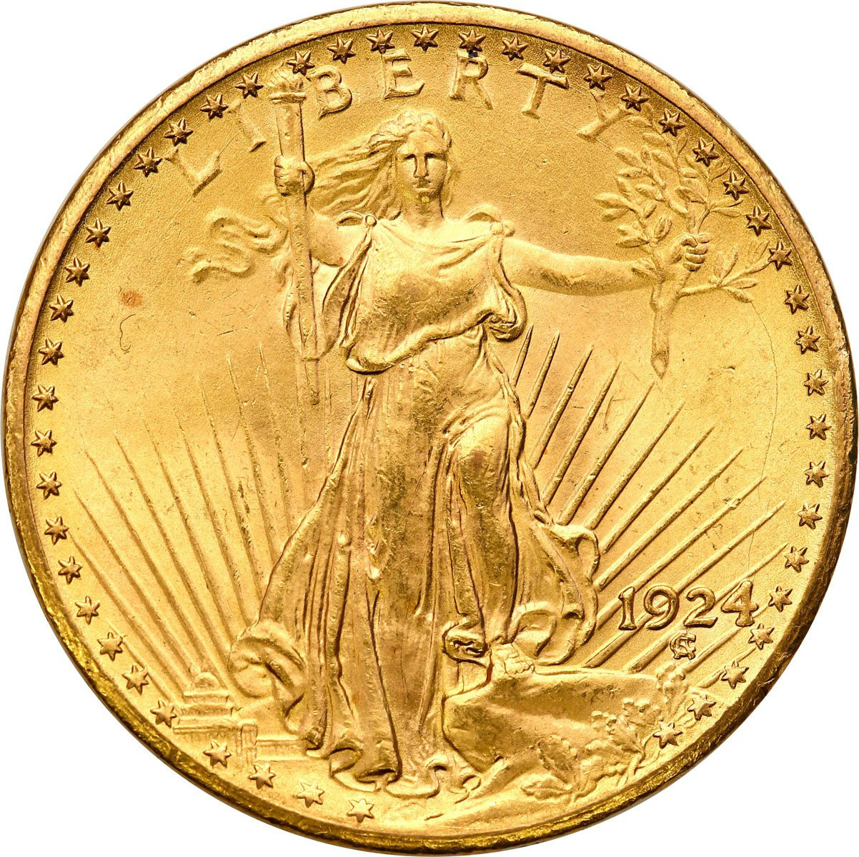 USA. 20 $ dolarów 1924 Filadelfia St. Gaudens