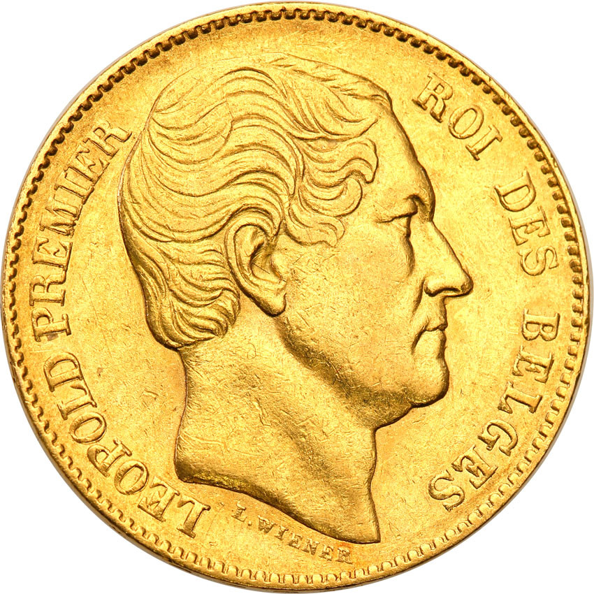 Belgia 20 franków 1865 st.3