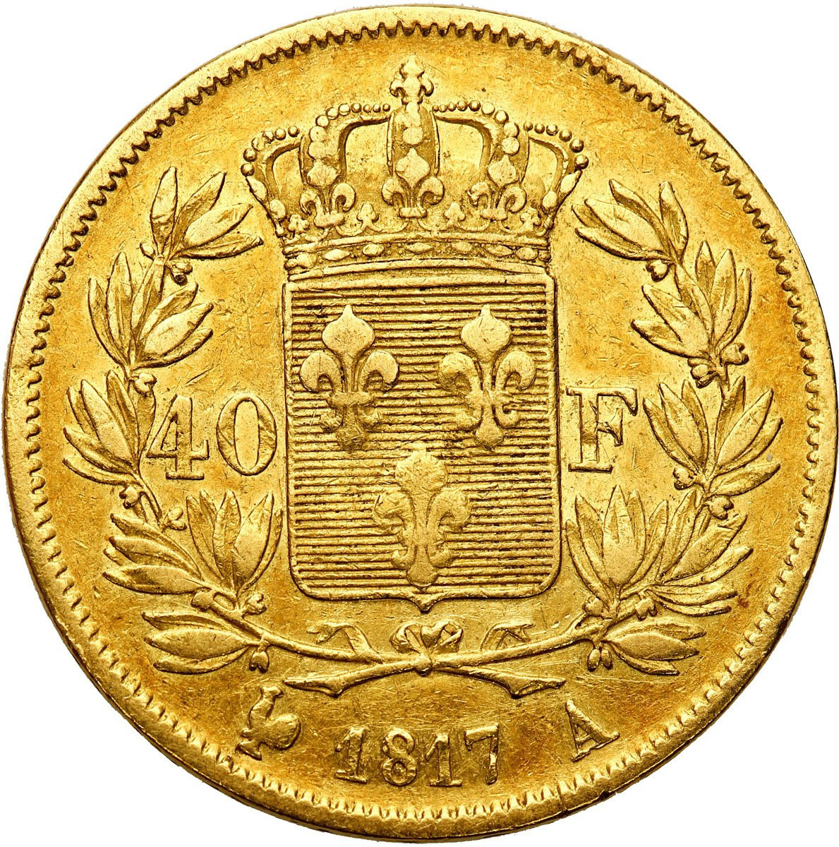 Francja. Ludwik XVIII (1814-1824). 40 franków 1817 A, Paryż