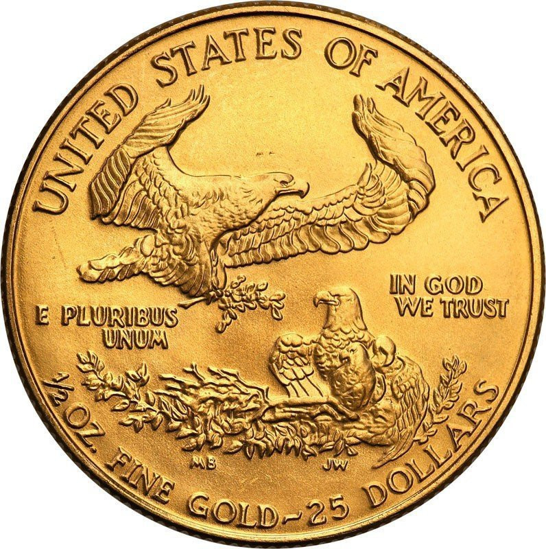 USA 25 dolarów 1992 (1/2 uncji złota) orzeł