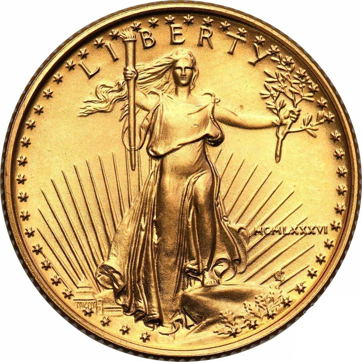 USA 10 dolarów 1986 Liberty 1/4 uncji złota
