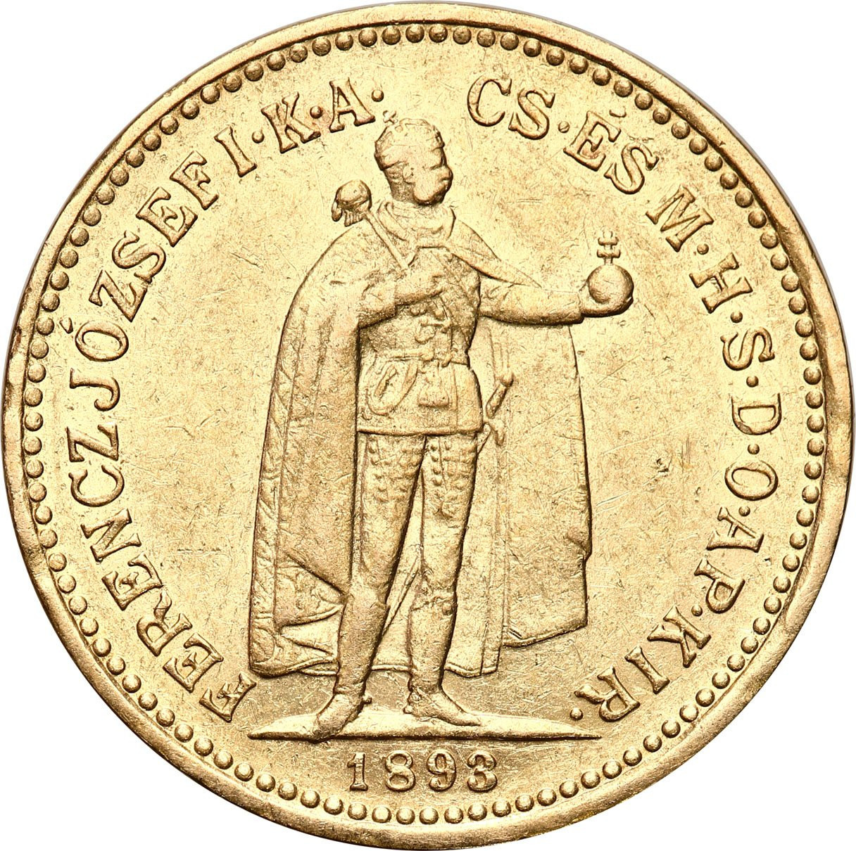 Węgry. Franciszek Józef 10 koron 1893
