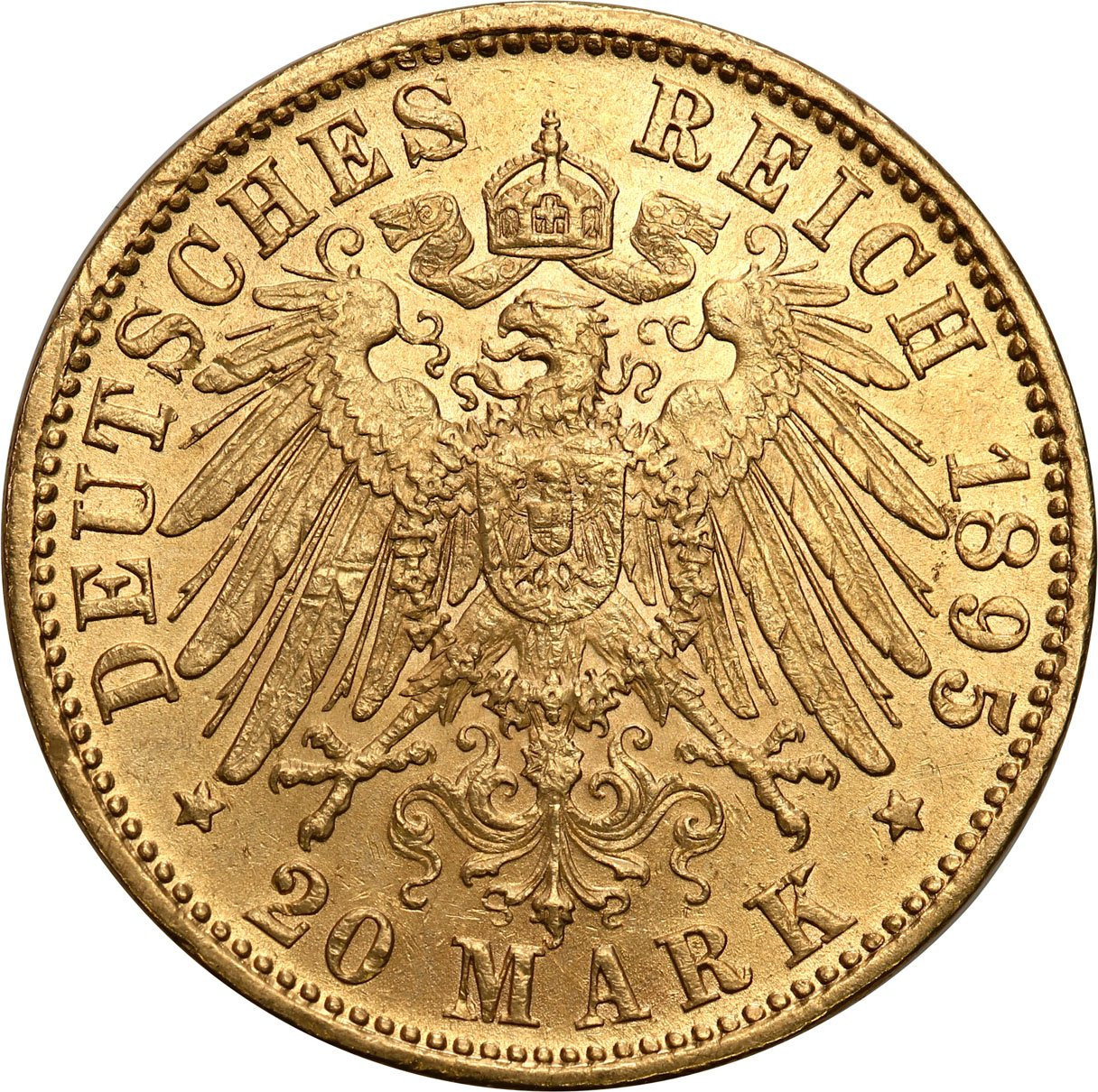 Niemcy. Bawaria Otto 20 marek 1895 D, München - ŁADNE