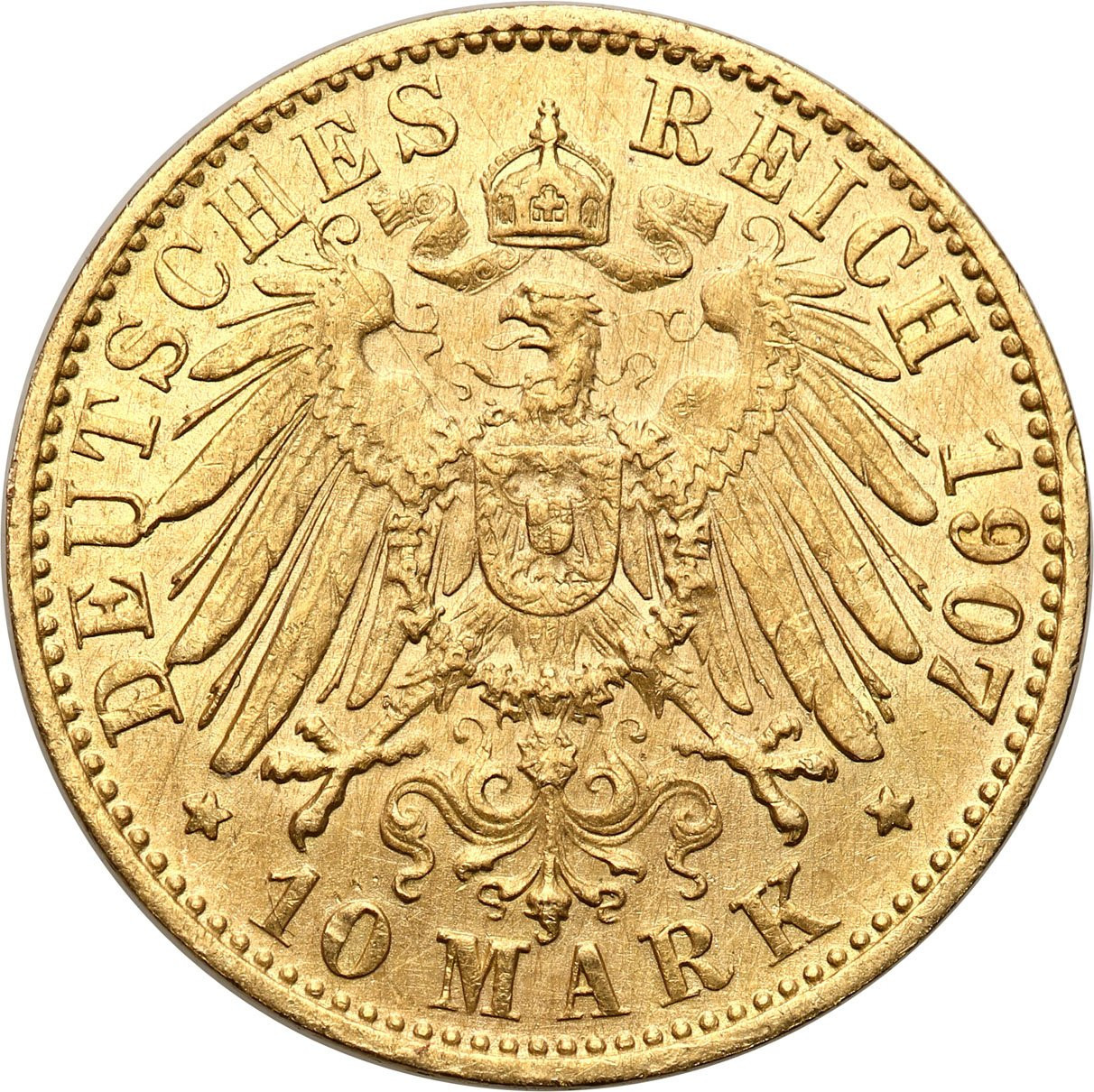 Niemcy, Prusy. Wilhelm II. 10 marek 1907 A, Berlin