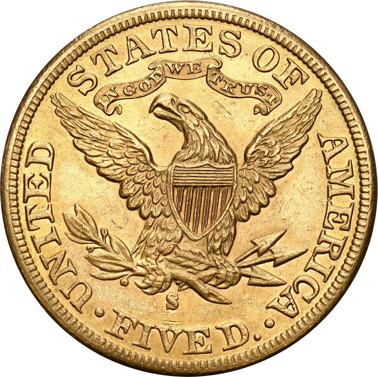 USA. 5 dolarów 1885 S - San Francisco - WYŚMIENITE