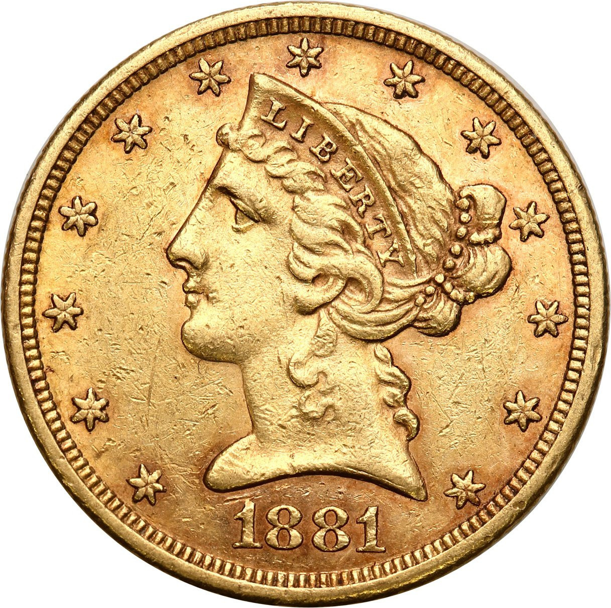USA. 5 dolarów 1881 S - San Francisco