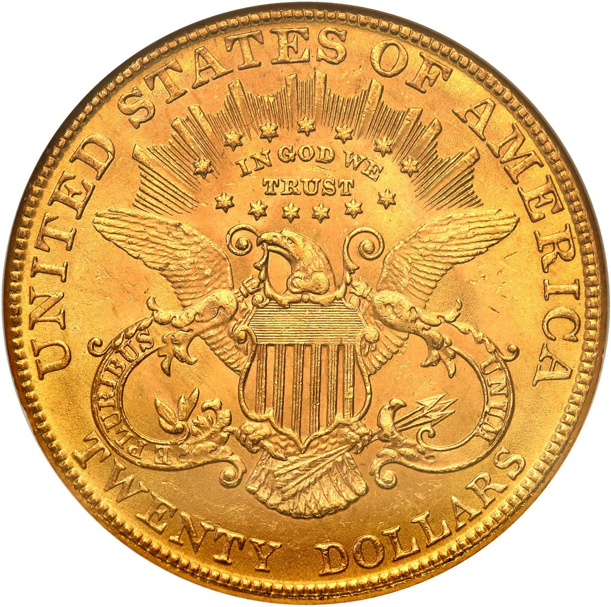USA, 20 dolarów 1907 Philadelphia NGC MS63 – PIĘKNE