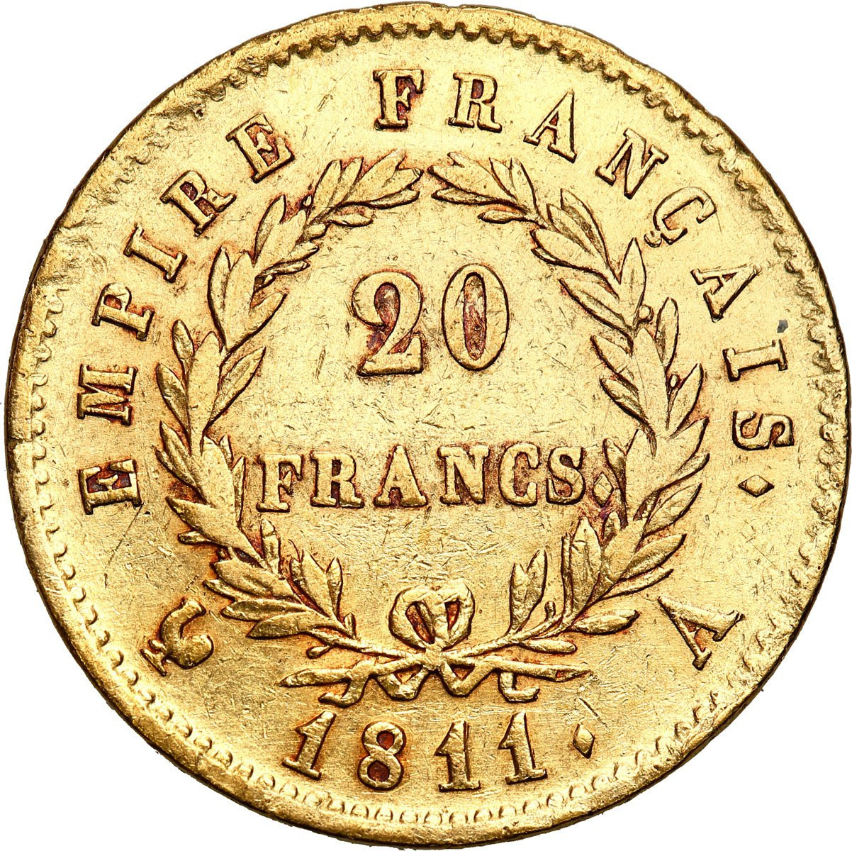 Francja 20 franków 1811 A Napoleon I - Wianuszek