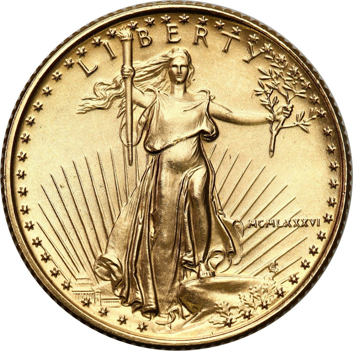 USA 10 dolarów 1986 Liberty 1/4 uncji złota