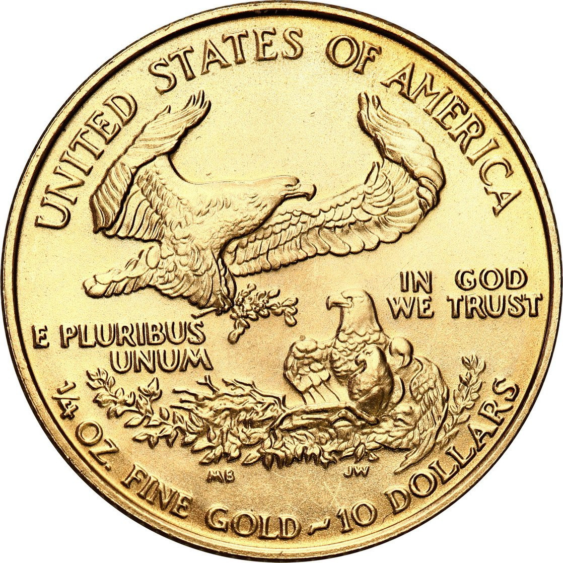USA 10 dolarów 1988 Liberty 1/4 uncji złota