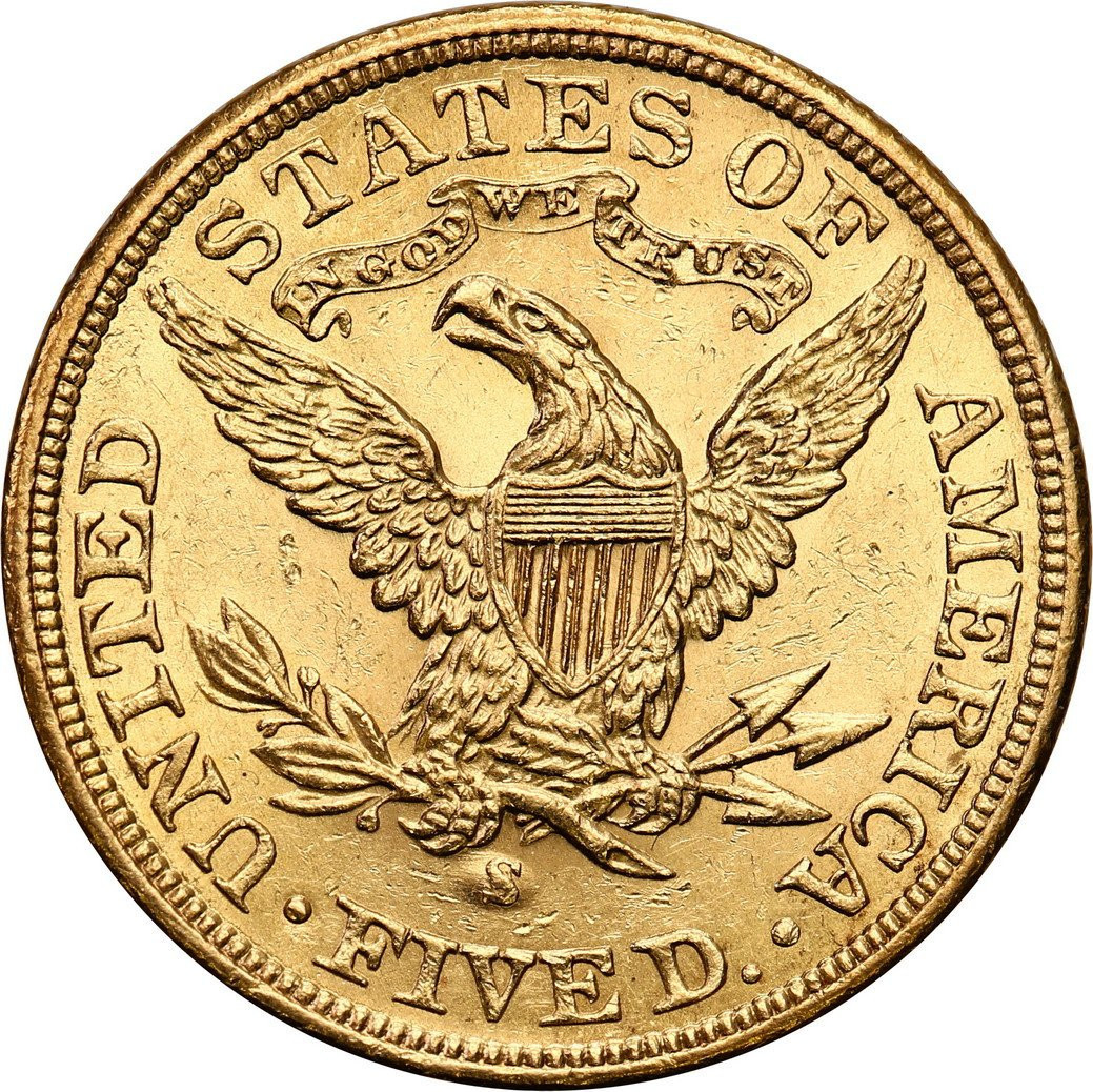 USA 5 dolarów Liberty 1901 S San Francisco