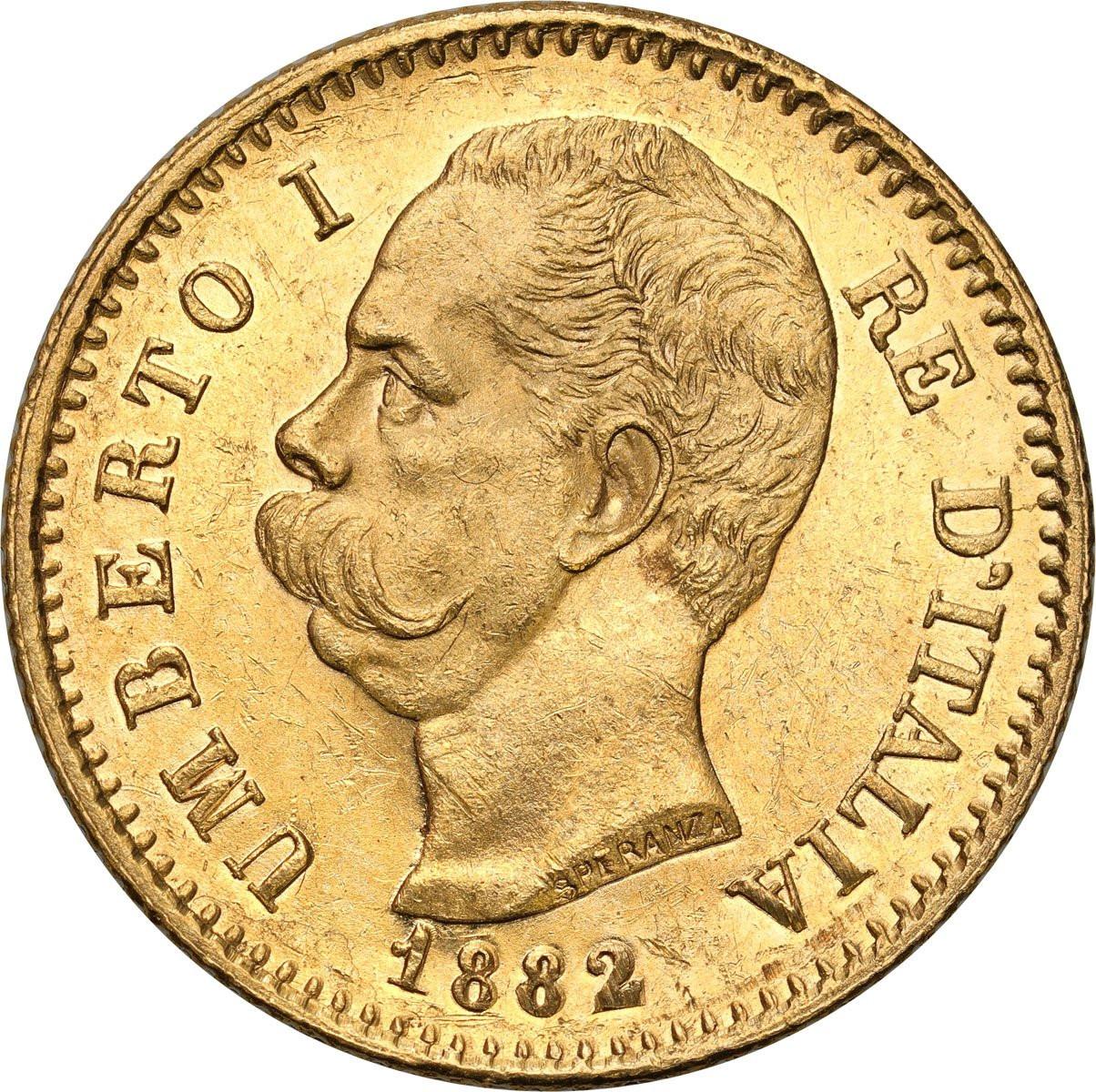 Włochy. Umberto I 20 Lirów 1882 - PIĘKNE